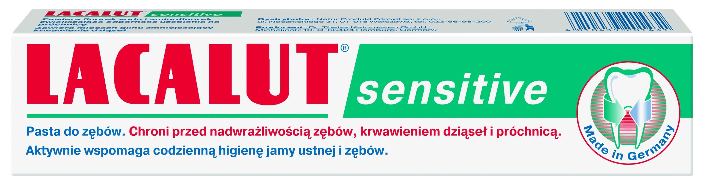 Lacalut Sensitive zubná pasta na citlivé zuby 75ml