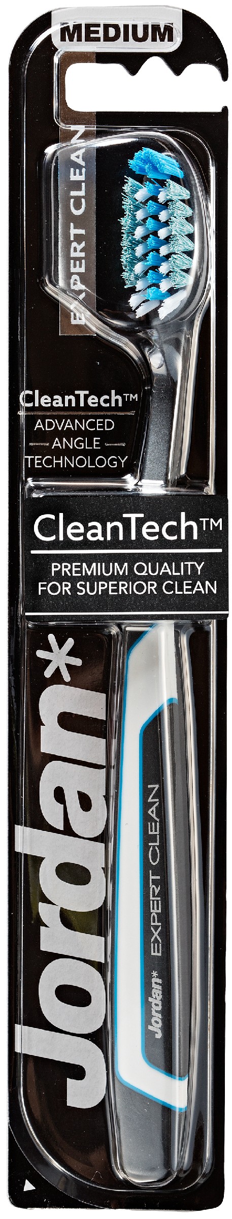 Jordan Expert Clean stredná zubná kefka - mix farieb 1 ks