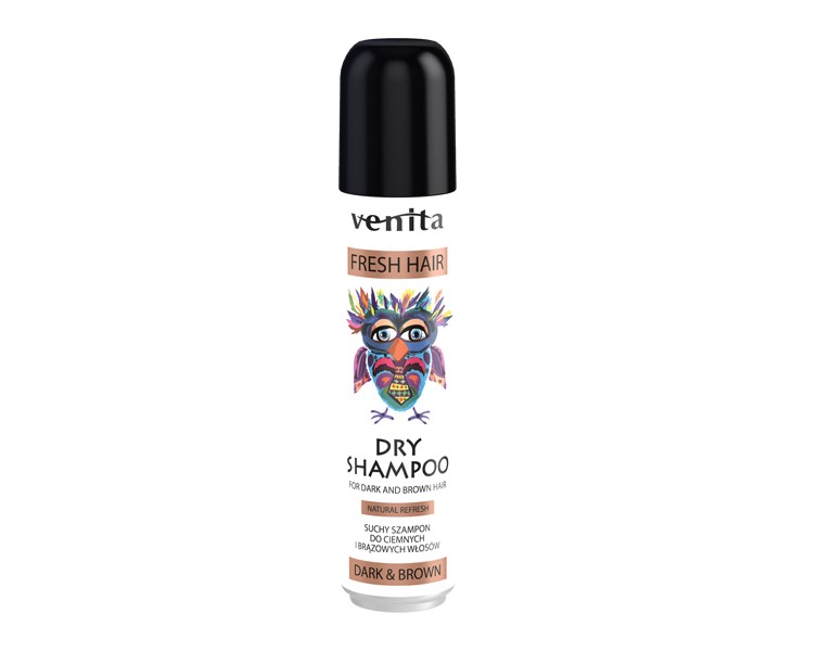 VENITA Fresh Hair Dry šampón pre tmavé a hnedé vlasy - Dark&Brown 75 ml