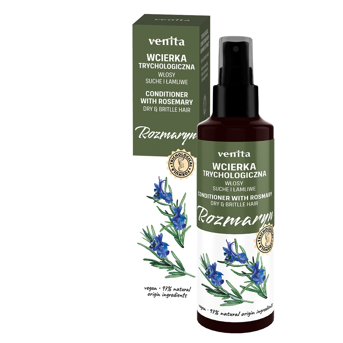 VENITA Trichological Formula Trichologické mlieko Rozmarín - pre suché a lámavé vlasy 100 ml