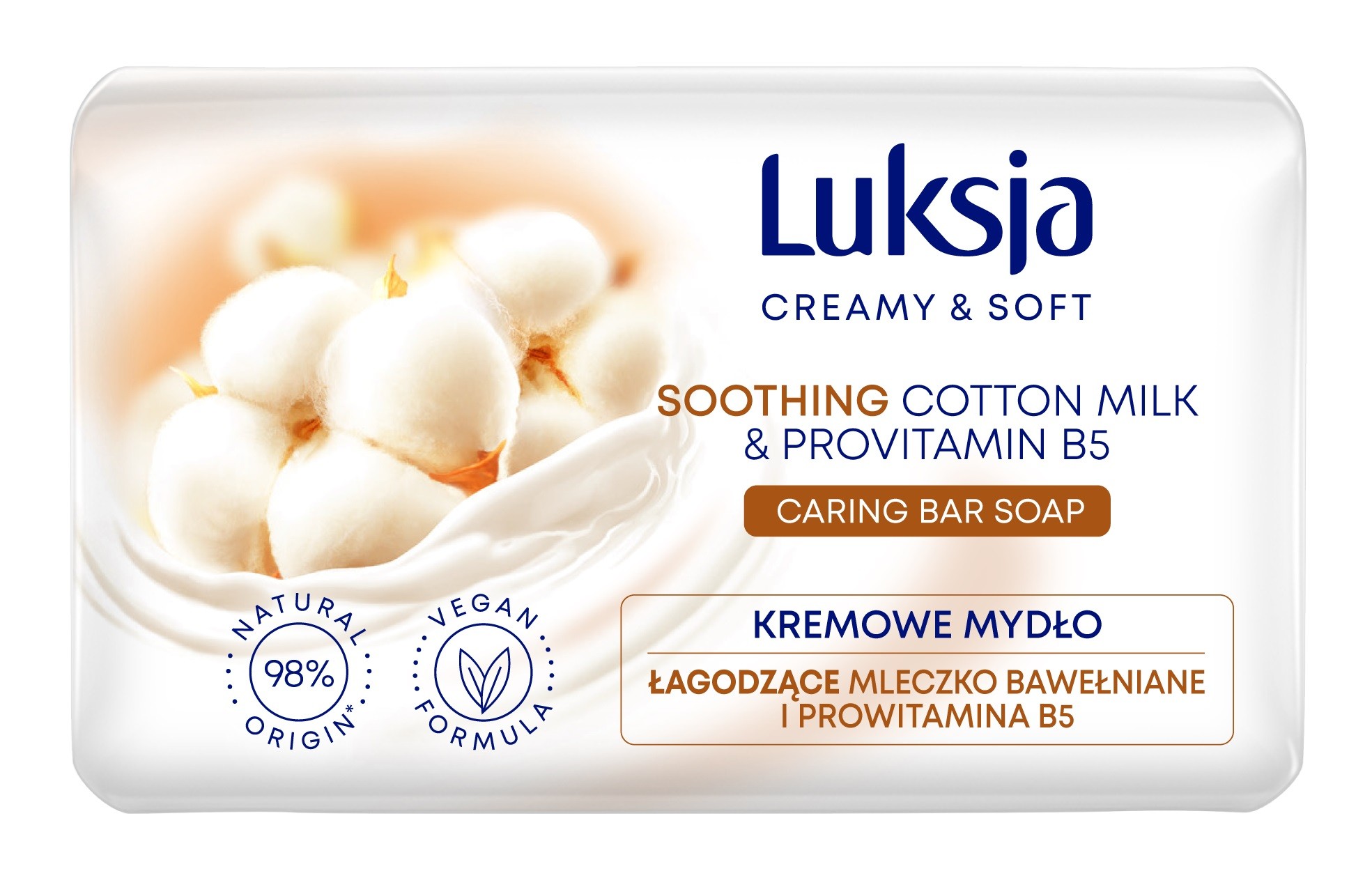 Luksja krémové a jemné upokojujúce krémové mydlo bavlnené mlieko a provitamín B5 90 g