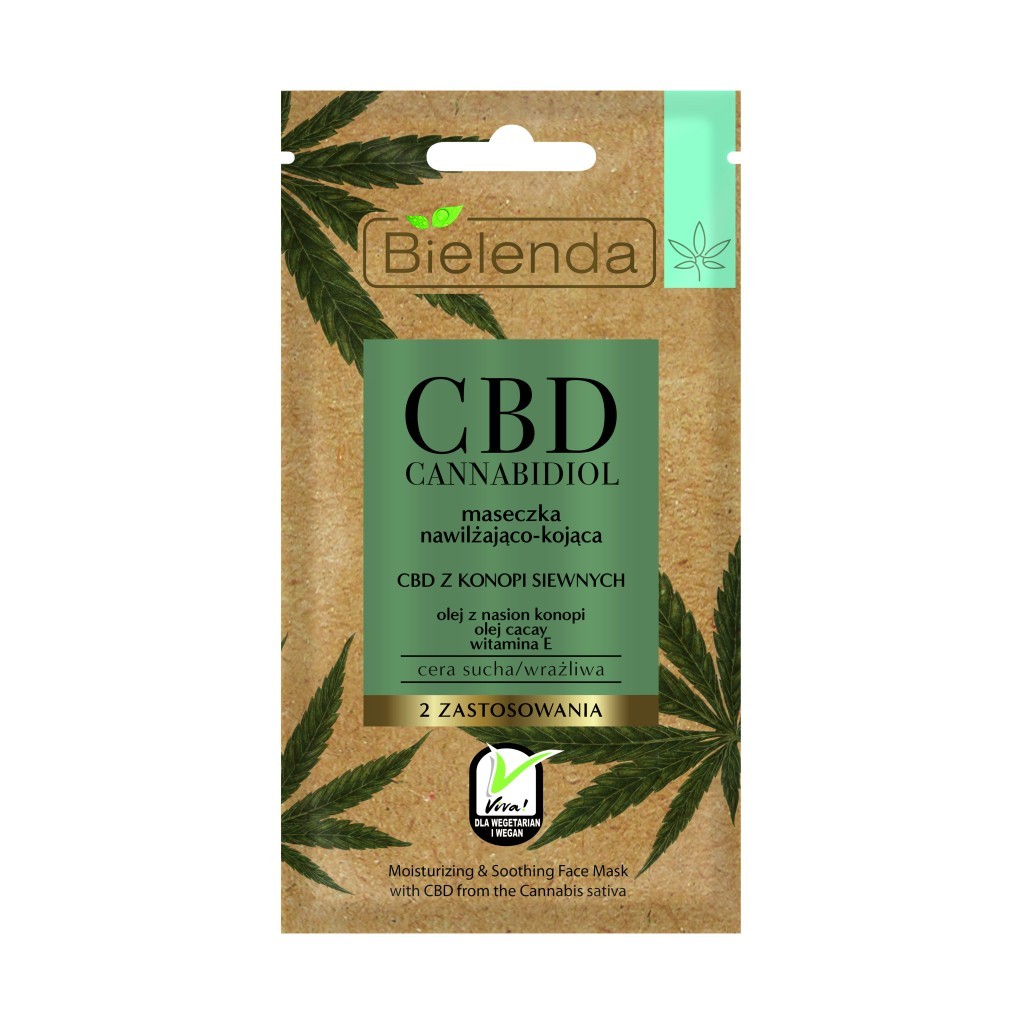 Bielenda CBD Cannabidiol Hydratačná a upokojujúca maska 8g