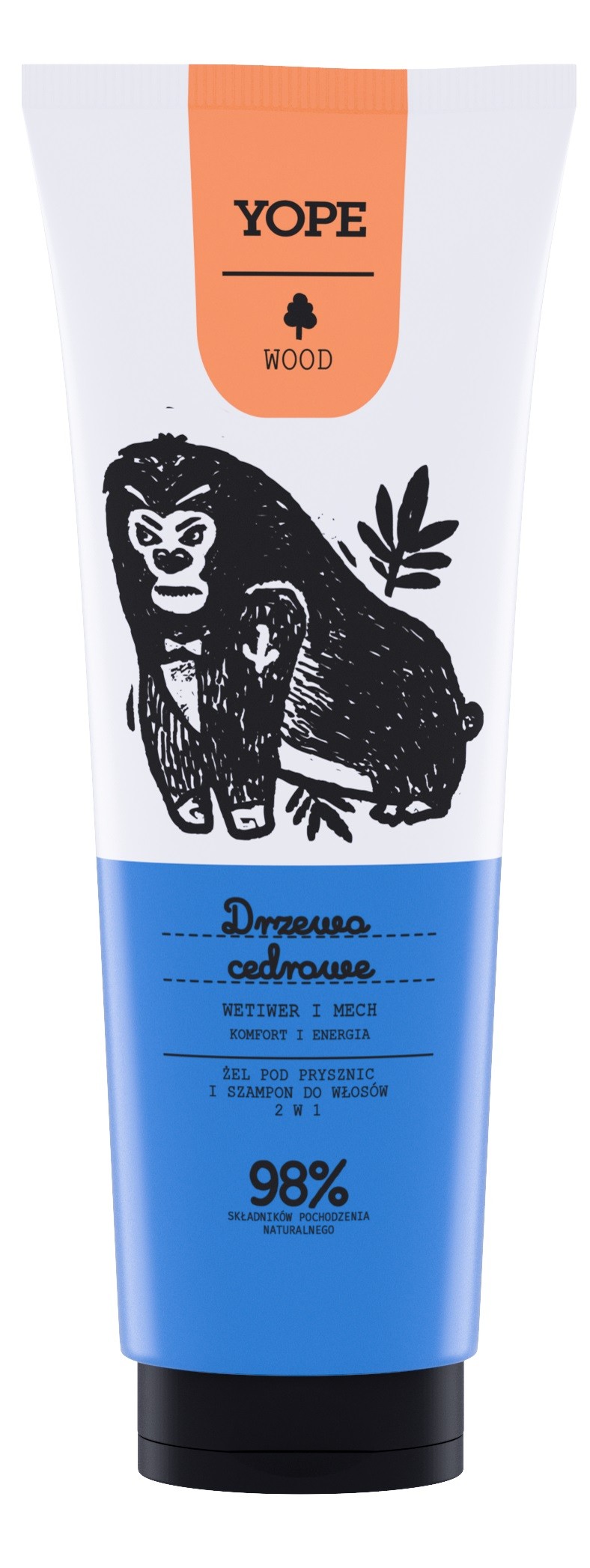 YOPE Wood Sprchový gél a šampón 2v1 Cedar Tree 250ml