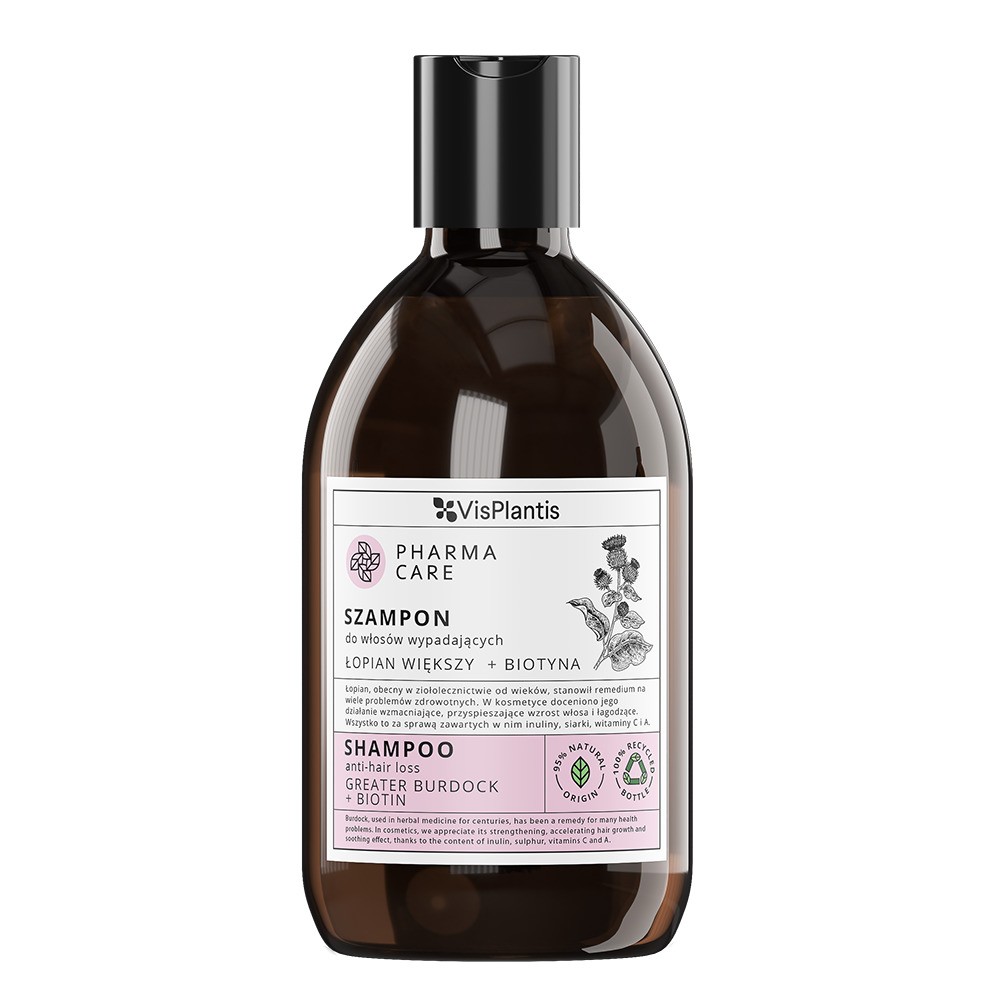VIS PLANTIS Pharma Care šampón na vypadávanie vlasov Lopúch + Biotín 500 ml