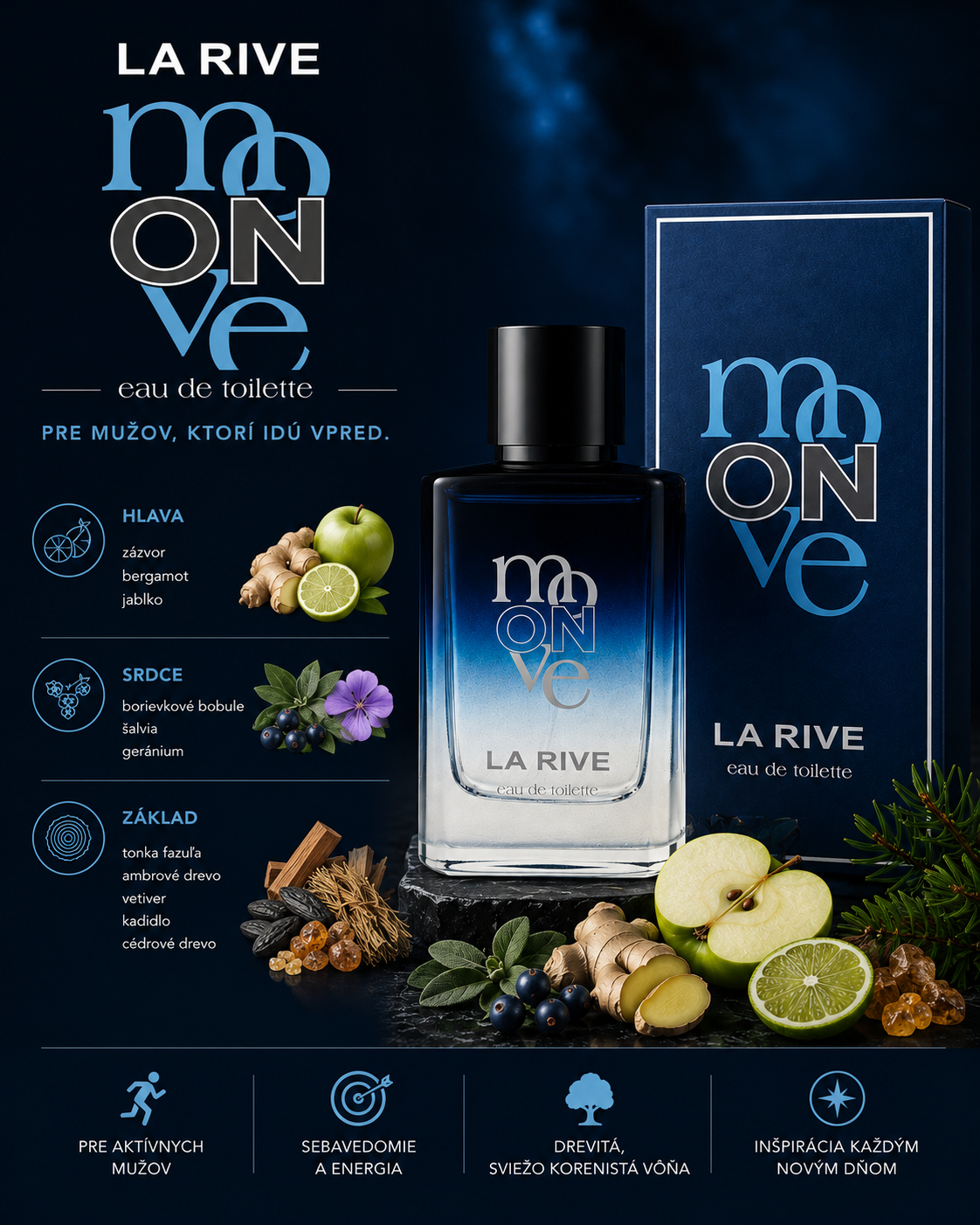 LA RIVE Men Move On Pánska Toaletná Voda 100 ml