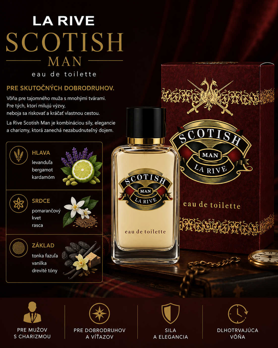 LA RIVE Scotish Man toaletná voda 90 ml