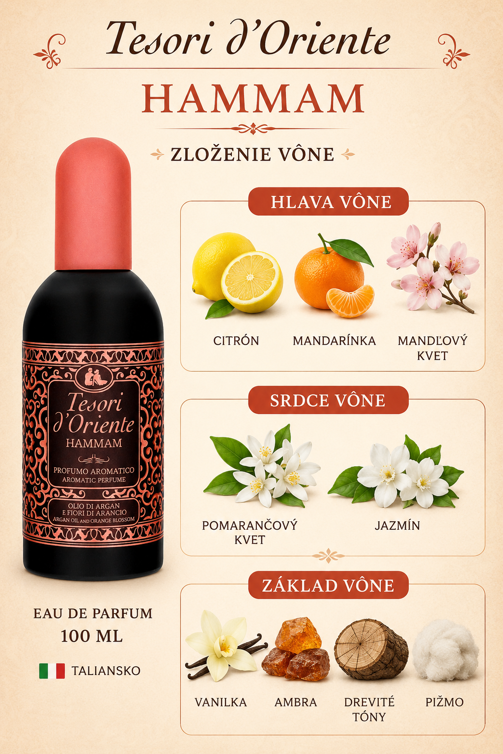 TESORI d'Oriente Hammam toaletná voda 100 ml
