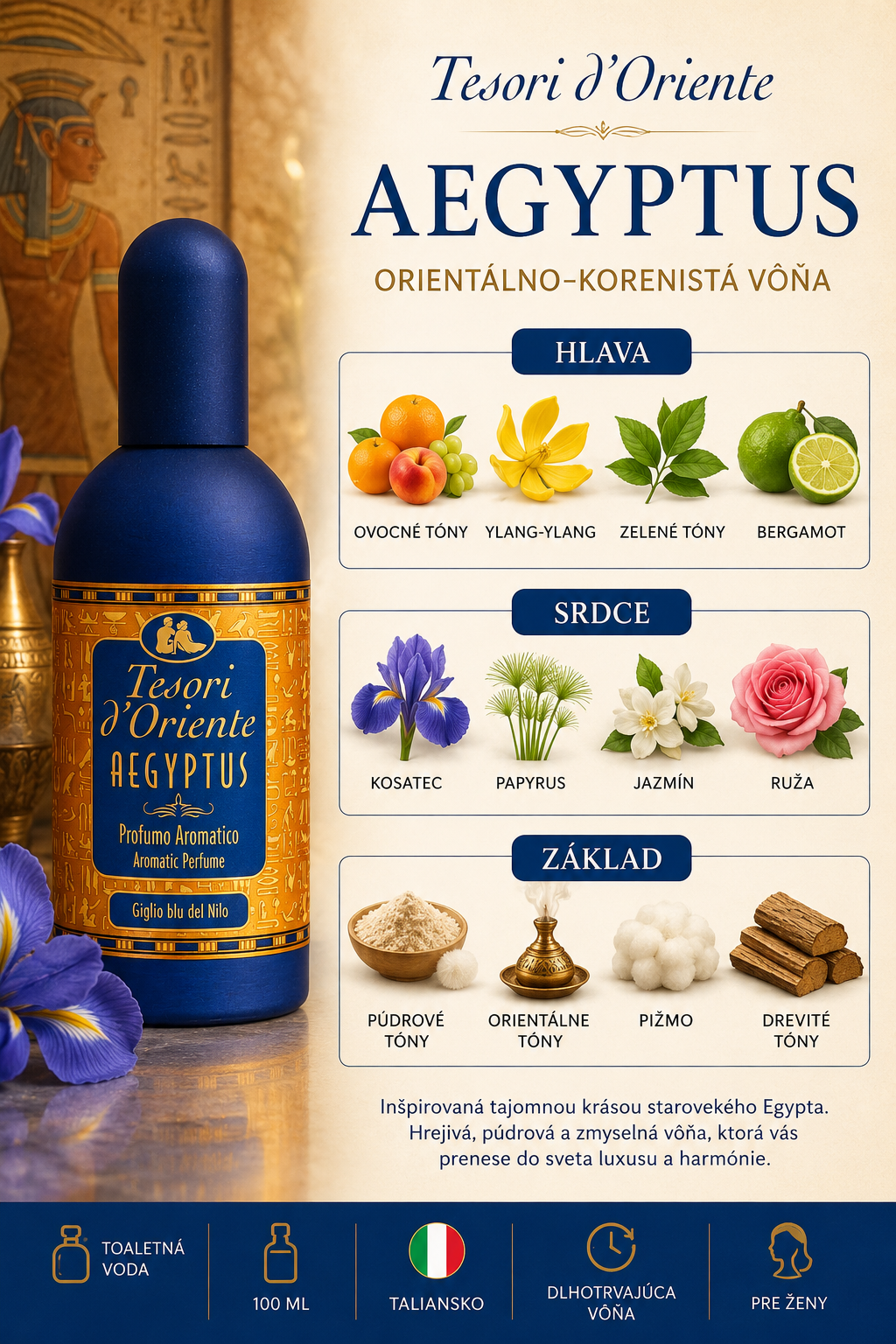 TESORI d'Oriente Aegyptus toaletná voda 100 ml