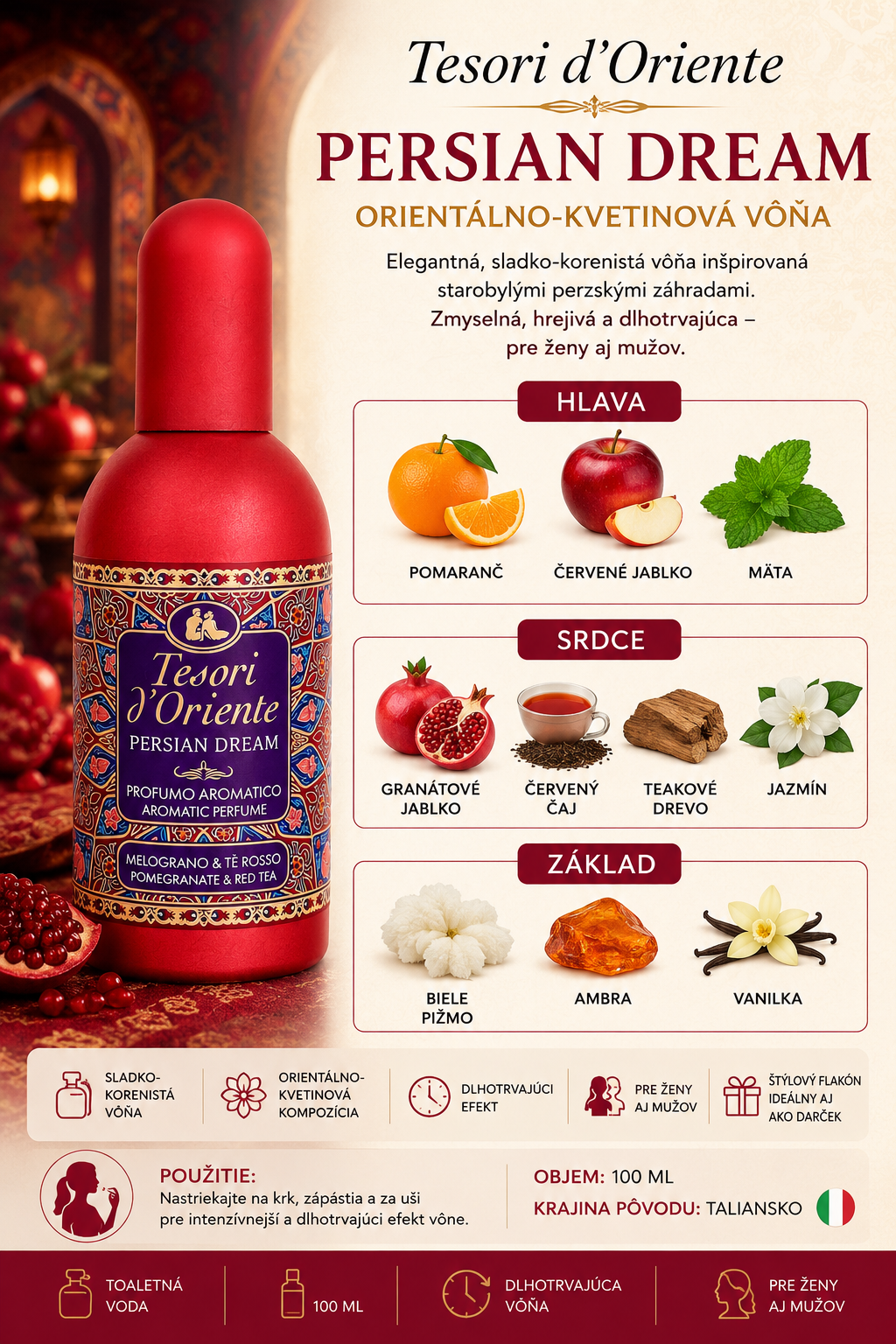 TESORI d'Oriente Persian Dream toaletná voda 100 ml